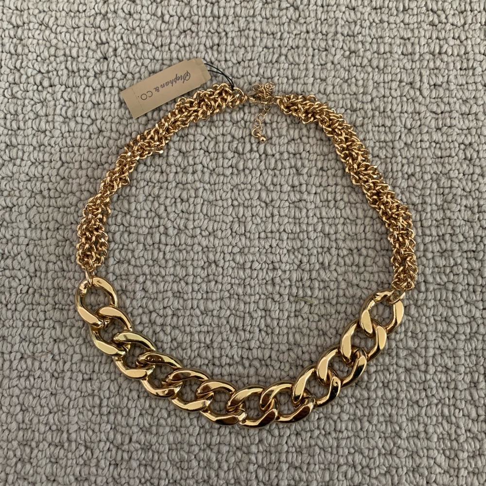 Stephan & Co Gold Chain Necklace Statement Jewelry